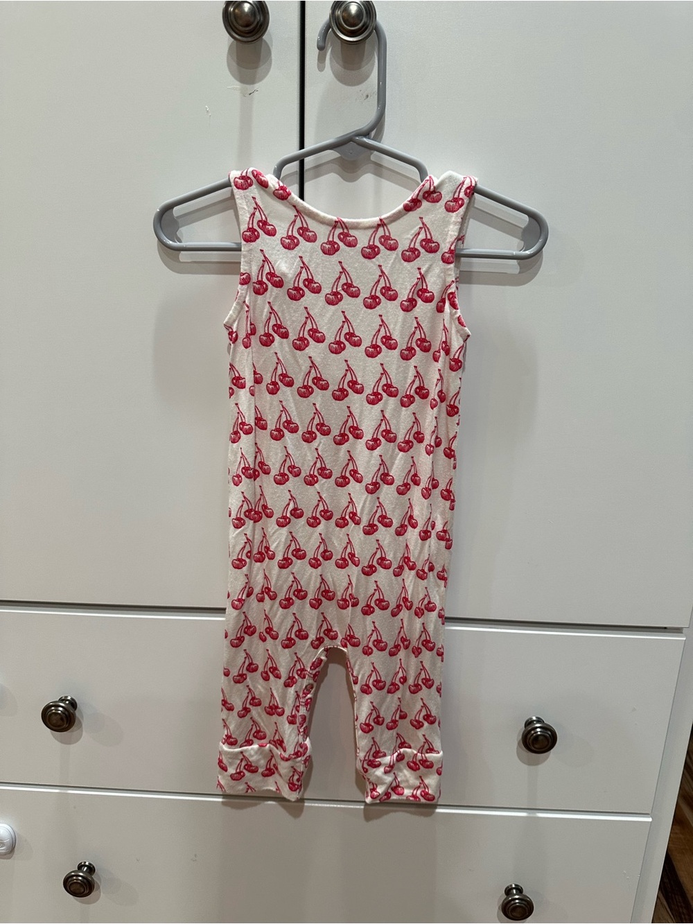 kate quinn Sleeveless Cherry Print One-Piece - White & Red